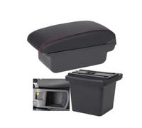 Caja Almacenamiento Central Para Reposabrazos Coche Para Hyundai Para Elantra Para Touring I30 FD I30cw 2007-2011 Autopartes(C1 Black red No USB)
