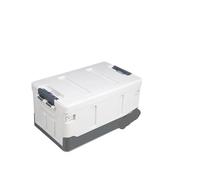 Caja Almacenamiento Grande Para Acampar Contenedor Portátil Estuche Almacenamiento Exteriores Organizador Plegable Multiusos Maletero(White S)