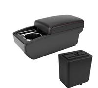 Caja Almacenamiento Para Citroen Para Berlingo Caja De Reposabrazos For Automóvil Caja De Almacenamiento De Actualización Dedicada Accesorios PYPFQUMQGR(A1 Black red NO USB)