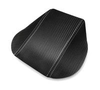 Caja Almacenamiento Para Civic 9.º Sedán 2012 2013 2014 2015 Embellecedor Adhesivo Para Reposabrazos Central Cuero Estilo Carbono Para Interior Coche(White Line)