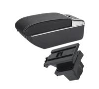 Caja Almacenamiento Para Consola Central Coche Compartimento Reposabrazos Para Skoda Para Yeti Mk2 A5 Autopartes(Black white 3USB)