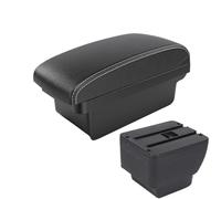 Caja Almacenamiento Para MAZDA 2 Para Demio Caja De Reposabrazos Automóvil Piezas Modernización Caja De Almacenamiento Detalles De Piezas Interiores Con USB Caja Reposabrazos(A3 Black white NOUSB)