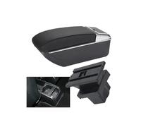 Caja Almacenamiento Para Skoda Para Octavia Para Yeti Mk2 A5 Reposabrazos De Coche Caja De Almacenamiento Accesorios Piezas Interiores Instalación Sencilla Caja Reposabrazos(D2 Black line No USB)