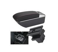 Caja Almacenamiento Para Skoda Para Octavia Para Yeti Mk2 A5 Reposabrazos De Coche Caja De Almacenamiento Accesorios Piezas Interiores Instalación Sencilla Caja Reposabrazos(D1 Black red No USB)