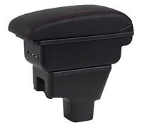 Caja Almacenamiento Para Suzuki Para SX4 Reposabrazos Piezas Interiores Caja Reposabrazos Coche Piezas Reacondicionamiento Caja Almacenamiento Interior USB(rojo,B2)