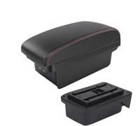 Caja Almacenamiento Para TOYOTA Para Verso Para EZ Caja De Reposabrazos For Automóvil Piezas Interiores Caja De Almacenamiento Con Accesorios USB PYPFQUMQGR(B1 Black red 3 USB)