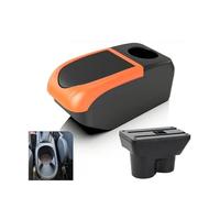 Caja Almacenamiento Reposabrazos Central Interior Para Opel Para Corsa E 14-19 Del Reposabrazos Central Interior Accesorios Automóvil Reposabrazos(A2 6USB Orange)