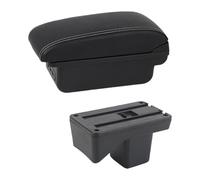 Caja Almacenamiento Reposabrazos Para T&oyota Para Agya Para Wigo 2023 2024 Reposabrazos Coche Consola Central Caja Almacenamiento Con USB Detalles Interiores Accesorios(B3 White Line 3 Usb)
