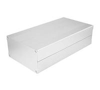 Caja Aluminio Caja Enfriamiento 55x106x200mm para Proyecto Electrónico Bricolaje Tipo Dividido((Plateada con Placa Plana))