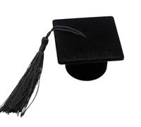 Caja Anillo Caja de anillo con forma de sombrero de Doctor, pendientes personalizados, almacenamiento de joyería, embalaje de regalo de graduación, propuesta, organizador de caja de anillo(Black)