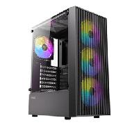 CAJA ANTEC AX27 ARGB ATX NEGRO 4XVENT 120MM 2XUSB SN FUENTE 0-761345-10205-6