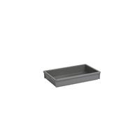 Caja apilable de polietileno, sin nervaduras de refuerzo, capacidad 15 l, gris