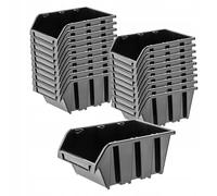 KADAX Gavetas Apilables y Modulares de Plastico para Herramientas, Cajas Organizadoras de Almacenaje, Cajas de Almacenamiento (Negro: 20, 230 x 160 mm)