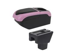 Caja Apoyabrazos Para SUZUKI SX4 Caja De Reposabrazos De Automóvil Piezas De Modernización Interior Dedicadas Caja De Almacenamiento Central Accesorios(S1 black-pink 6USB)