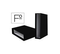 Caja archivador liderpapel de palanca carton folio documenta lomo 75mm color negro - CZ14