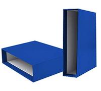 Caja archivador liderpapel de palanca carton folio documenta lomo 75mm color azul - CZ16