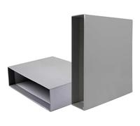 Caja archivador liderpapel de palanca carton folio documenta lomo 75mm color gris - CZ19
