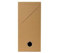 Caja archivadora de lona de Exacompta, color marrón tabaco de 9 cm
