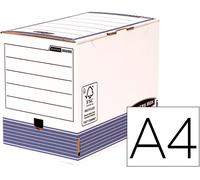 Caja Archivo Definitivo A4 Carton Reciclado 100% Lomo 200 Mm Color Azul - FELLOWES