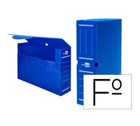 Caja archivo definitivo plastico liderpapel azul 360x260x100 mm - DF05