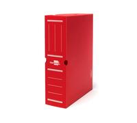 Caja archivo definitivo plastico liderpapel rojo 360x260x100 mm