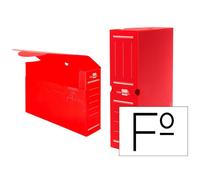 Caja archivo definitivo plastico liderpapel rojo 360x260x100 mm - DF10