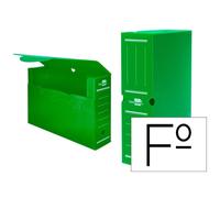 Caja archivo definitivo plastico liderpapel verde 360x260x100 mm - DF11