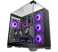 Caja ATX de vidrio templado para juegos MC-VISION (negra) - MARS GAMING