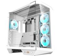 Caja ATX DY470 + 4 ventiladores (blanca) - DARKFLASH