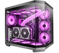 Caja ATX MC-3TCORE de vidrio templado (negra) - MARS GAMING