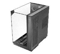 CAJA ATX SEMITORRE GAMING MARS GAMING MC3GF TRIPLE CRISTAL TEMPLADO ARGB GPU 383mm 1x3.5 3x2.5 NEGRO
