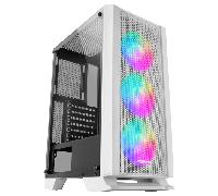 caja atx semitorre mars gaming mc-c white frontal metal-mesh con 3 ventiladores frgb ventana de cristal templado sin fuente de alimentacion