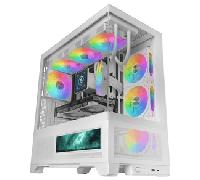 CAJA ATX SEMITORRE MARS GAMING MCLCDX BLANCO CRISTAL TEMPLADO CONTINUO LCD GPU 425mm 3x2.5 o 3x3.5 MCLCDXW