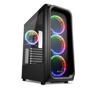 Caja ATX Sharkoon TK5M RGB 2xUSB3.0 1xUSB-C sin Fuente Negro