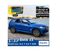 (Caja azul) 1:32 BMW X5 SUV Aleación Coche Diecast Modelo Sonido y Luz Pull Back Juguete Coche Control