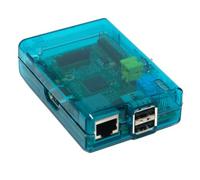Caja azul cerrado transparente para Raspberry Pi Modelo B