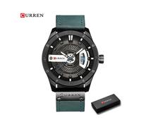 (caja azul negra) Reloj de lujo marca CURREN Relojes deportivos militares para hombre Reloj de cuarzo