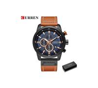 (caja azul negra) Relojes deportivos militares de marca de lujo Curren para hombre, reloj de cuarzo