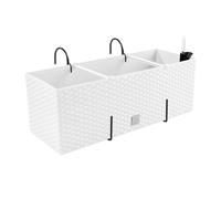 Caja Balcón Maceta Barandilla Gancho Riego Maceta RATO CASE 50cm Blanco XL