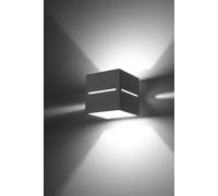 Caja Bauhaus Lámpara De Pared G9 Gris Aluminio Lámpara De Interior