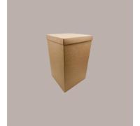 Caja baúl con tapa de papel Habana liso, 300 x 300 x 500 mm, 1 unidad