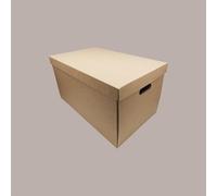 Caja baúl con tapa papel habana liso, 580 x 370 x 340 mm, 1 unidad, Lucgel