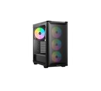 be quiet! Pure Base 501 LX Black Caja de PC, Efectos de iluminación inconfundibles, 4 Ventiladores Light Wings LX PWM preinstalados, presión de Aire Extraordinaria, Controlador ARGB y hub ARGB-PWM