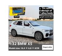 (Caja blanca) 1:32 BMW X5 SUV Aleación Coche Diecast Modelo Sonido y Luz Pull Back Juguete Coche Control