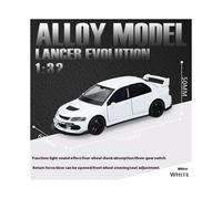 (caja blanca) JDM 1:32 Mitsubishi Lancer Evolution Timón derecho Serie Super Racing Aleación de metal