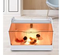 Caja calentadora para pollitos Incubadoras Casa para pollitos con termómetro y lámpara de calor Caja de cría Caja de incubación Con cable de corriente de 1,6 m para aves de corral, reptiles, animales