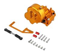Caja Cambios Coche RC para Axial para SCX10 AX10 para Wraith 1/10 Caja De Cambios De Corte De Transmisión Metálica con Juego De Engranajes Piezas De Mejora para Coche RC Crawler Camión(Yellow)