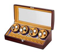 Caja Cargadora 8+9 Relojes, 5 Modos, Motor Silencioso y Parada Automática | Cargador Automático de Relojes con LED Azul y Acabado Piano para Relojes Mecánicos y Almacenamiento