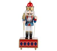 Caja Cascanueces Vacaciones - Dispositivo giratorio de madera, figura artesanal de temporada, delicada estructura tallada con melodía encantadora | Chimenea Dormitorio Uso Mejorado Coleccionista