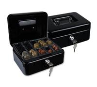 Caja fuerte Q-Connect con bandeja para monedas 200X90X160 mm Negro